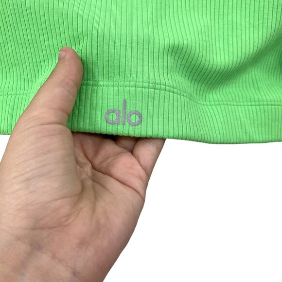 Alo Green Long Sleeve Crop Top - Picture 5 of 6